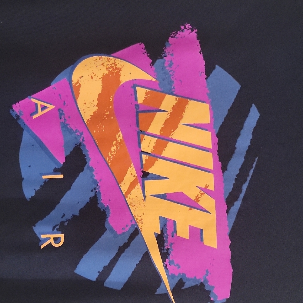 Nike Air Black Tee with Pink and Orange Graphic - Picture 3 of 4
